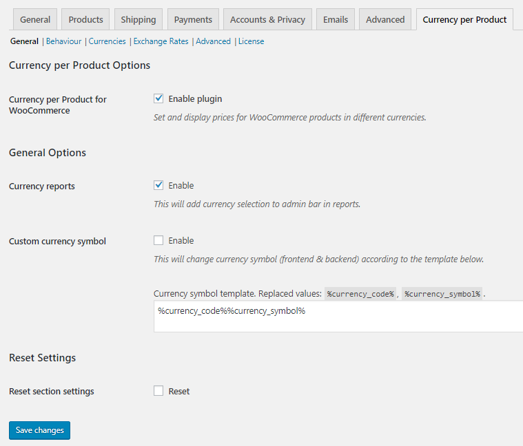 General Settings Currency per Product for WooCommerce 1 General Settings Currency per Product for WooCommerce - Tyche Softwares Documentation