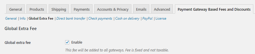 Global Extra Fee Settings 2 Global Extra Fee Settings - Tyche Softwares Documentation