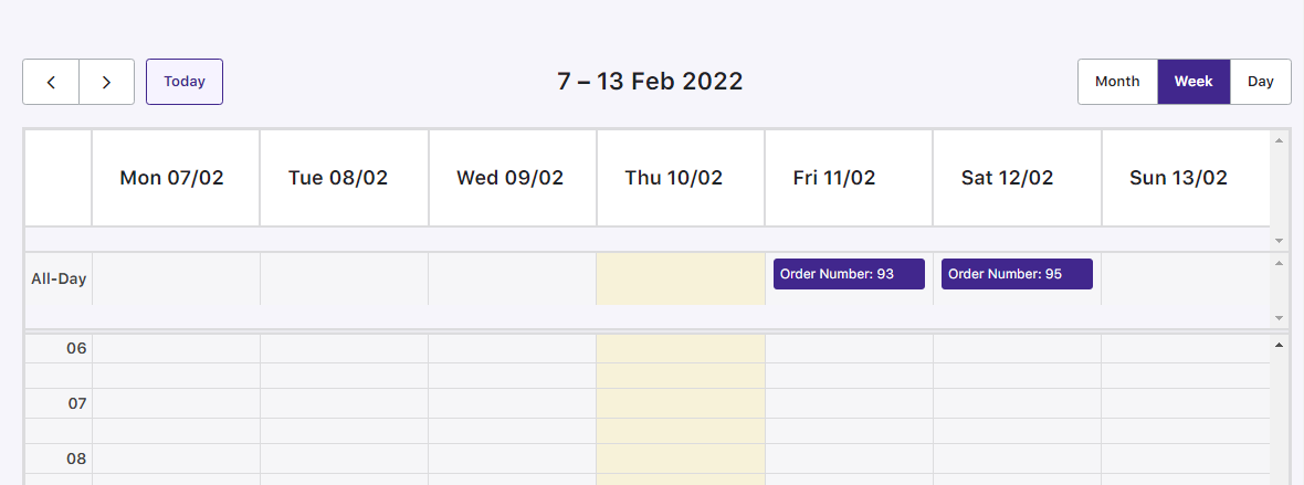 How can I view my order deliveries in the calendar? 5 How can I view my order deliveries in the calendar? - Tyche Softwares Documentation