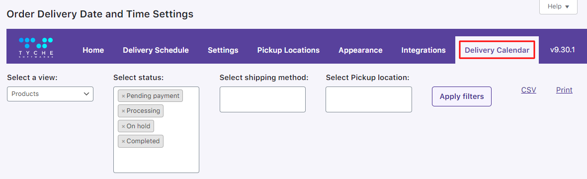 How can I view my order deliveries in the calendar? 1 How can I view my order deliveries in the calendar? - Tyche Softwares Documentation